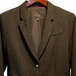 Banana Republic Black & White Polka Dot Women's Blazer Size 10 Two Button Blazer
